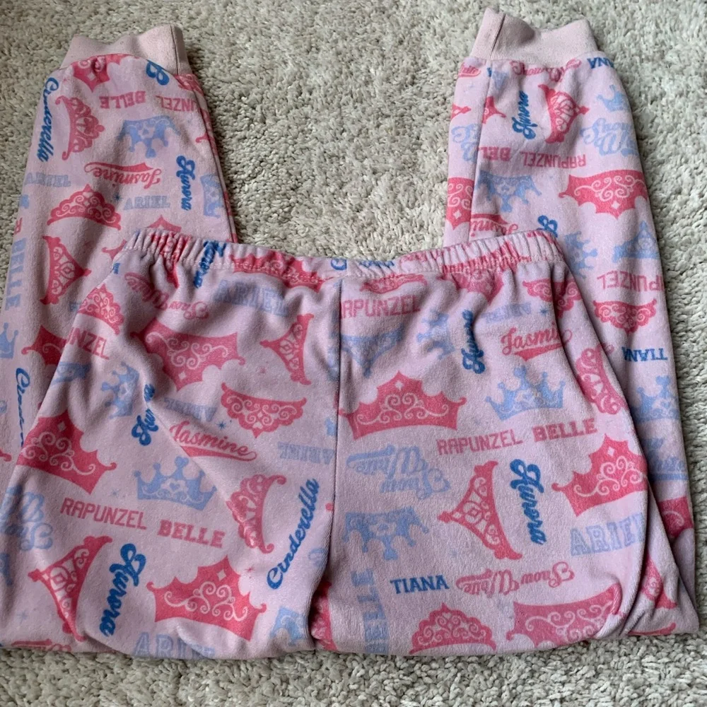 🎇🎆3for$9 Girls Disney pajama pants- Fleece- pink- size 7/8 - Picture 4 of 4